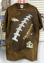 NFL Denver Broncos Super Bowl Champion 3D-Style Kickoff Tie-Dye T-Shirt - Hockey Cards Plus LLC
 - 1