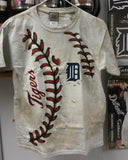 MLB Detroit Tigers Youth / Kids 3D-Style Hardball Tie-Dye T-Shirt - Hockey Cards Plus LLC
 - 1