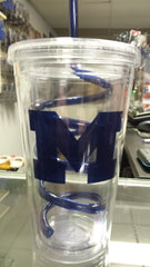 NCAA Michigan Wolverines 18oz Tumbler with Swirl Straw