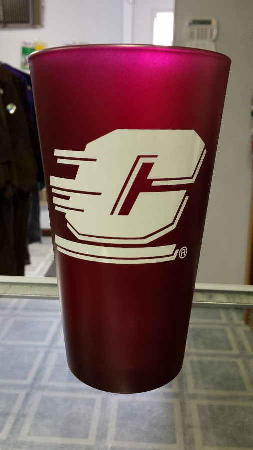 NCAA Central Michigan Chippewas 16oz Color Frosted Pint Glass