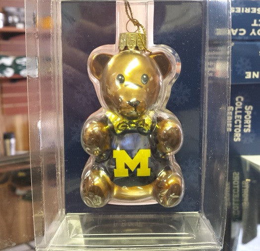 NCAA Michigan Wolverines Teddy Bear Ornament