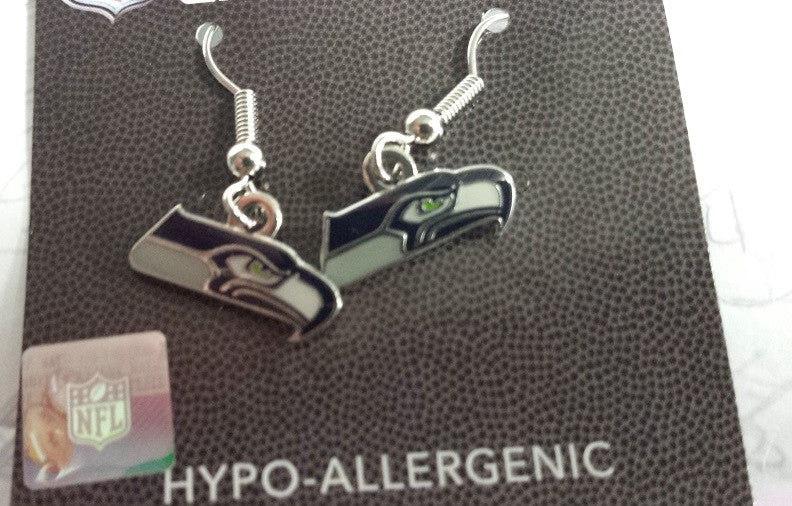 NFL Seattle Seahawks Logo Dangle Earrings