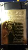 MLB Babe Ruth 22K Gold Foil Card and Coin