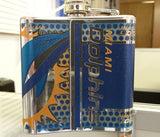 NFL Miami Dolphins 6oz Hip Flask with Hi-Def Metallic Wrap