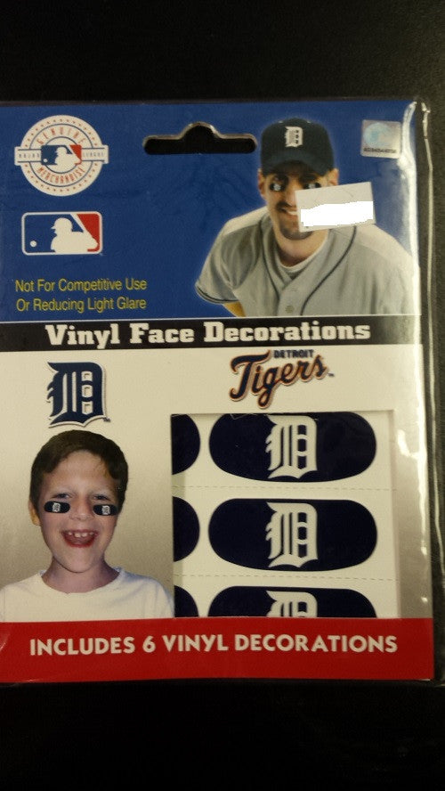 MLB Detroit Tigers Blue Vinyl Face Decorations