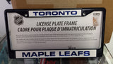 NHL Toronto Maple Leafs Navy Laser Cut Chrome License Plate Frame