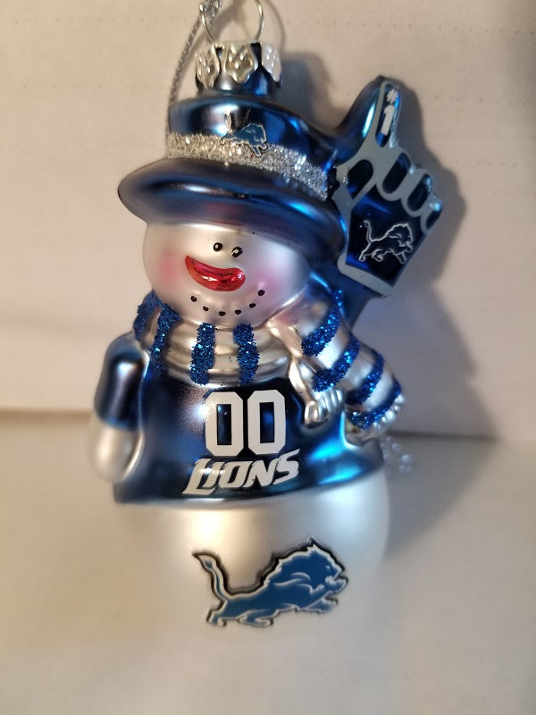NFL Detroit Lions Snowman Ornament