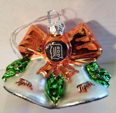 MLB Detroit Tigers Glitter Bell Christmas Ornament