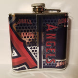 MLB Los Angeles Angels 6oz Hip Flask with Hi-Def Metallic Wrap