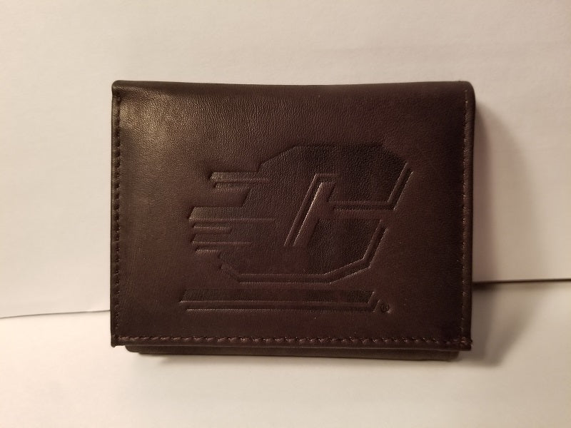 NCAA Central Michigan Chippewas Embossed Billfold / Wallet - Brown