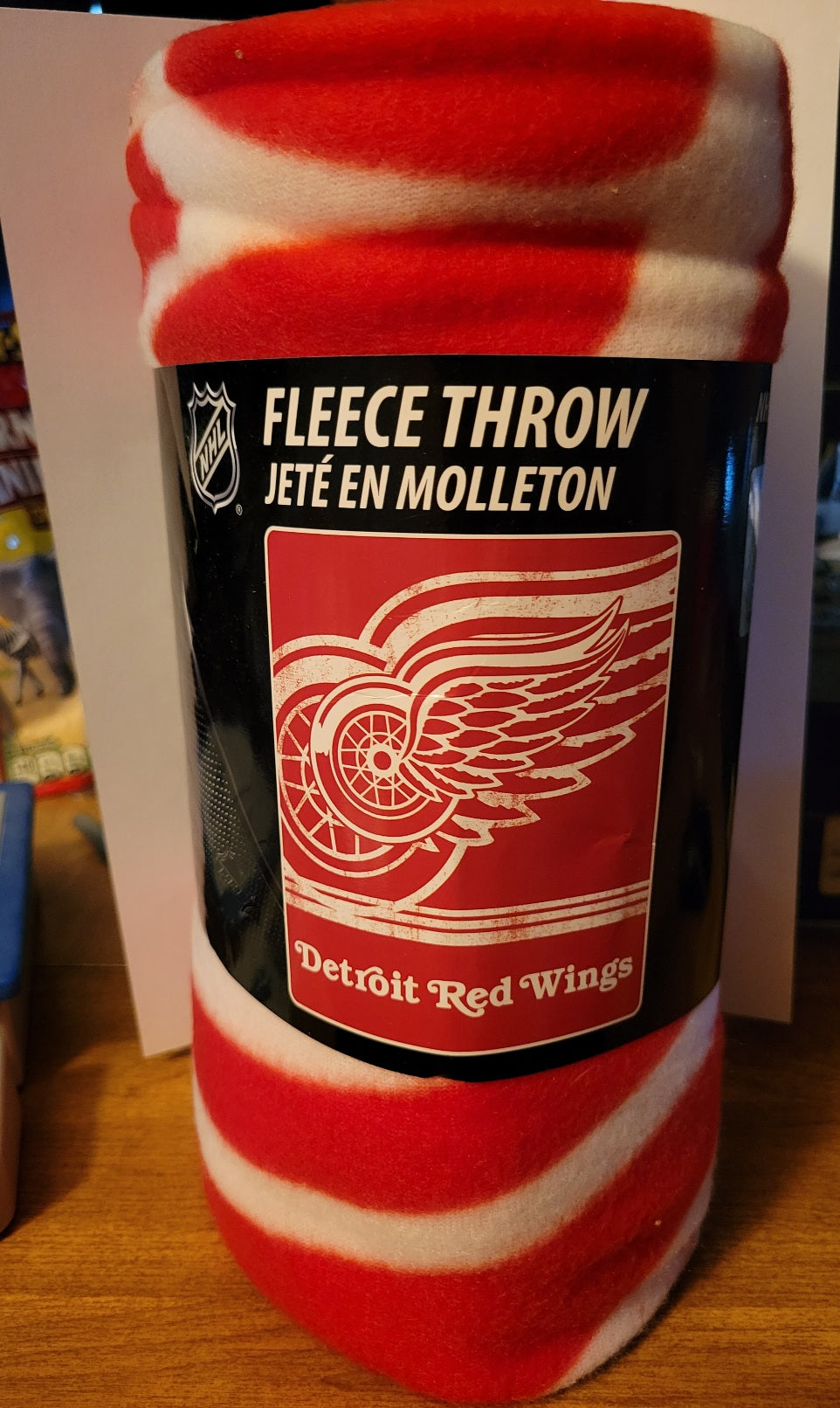 NHL Detroit Red WIngs 50" X 60"  Fleece Throw Blanket