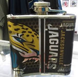 NFL Jacksonville Jaguars 6oz Stainless Steel Flask with Hi-Def Metallic Wrap - Hockey Cards Plus LLC
 - 2