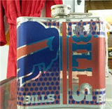 NFL Buffalo Bills 6oz Stainless Steel Flask with 360 Wrap - Hockey Cards Plus LLC
 - 2