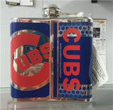 MLB Chicago Cubs 6oz Hip Flask with Hi-Def Metallic Wrap