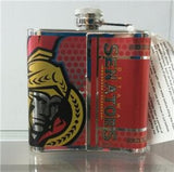 NHL Ottawa Senators 6 oz Stainless Steel Hip Flask with 360 Wrap - Hockey Cards Plus LLC
 - 2