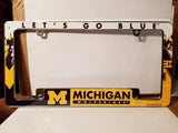 NCAA Michigan Wolverines All Over Chrome License Plate Frame