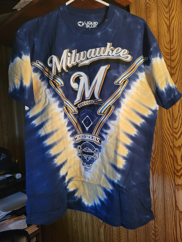 MLB Milwaukee Brewers V Style Tie-Dye Men's T-Shirt