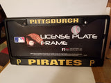 MLB Pittsburgh Pirates Black Chrome License Plate Frame