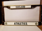 MLB Oakland Athletics Yellow Colored Chrome License Plate Frame