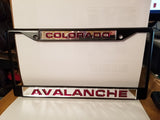 NHL Colorado Avalanche Black Laser Cut Chrome License Plate Frame