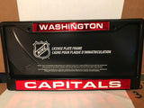 NHL Washington Capitals Black Laser Cut Chrome License Plate Frame