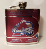 NHL Colorado Avalanche 6 oz Hip Flask with Hi-Def Metallic Wrap
