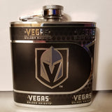 NHL Vegas Golden Knights 6 oz Hip Flask with Hi-Def Metallic Wrap