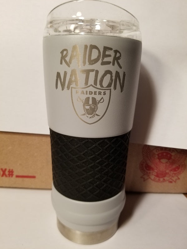 NEW!! NFL Oakland Raiders 18oz "Draft" Insulated Tumbler - Rally Cry