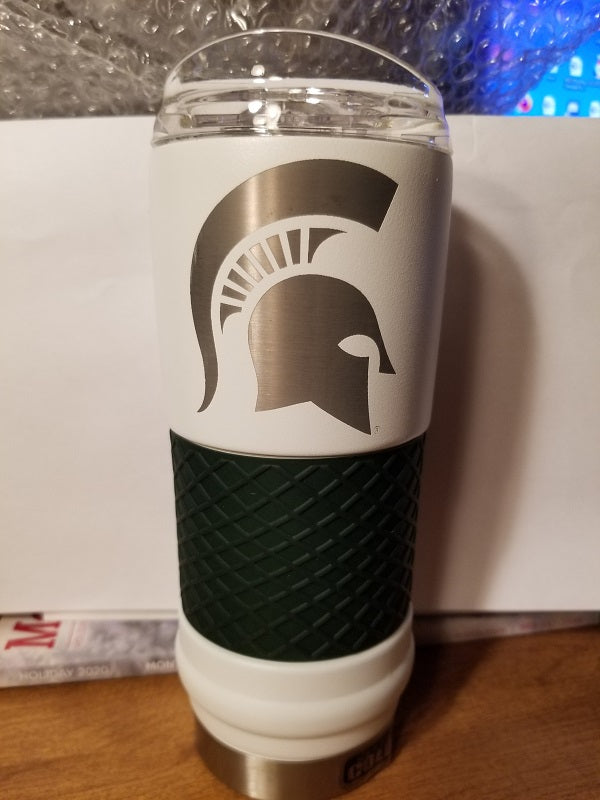 NEW!! NCAA Michigan State Spartans 18oz "Draft" Insulated Tumbler - Rally Cry