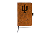 NCAA Indiana Hoosiers Laser Engraved Leather Notebook - Brown