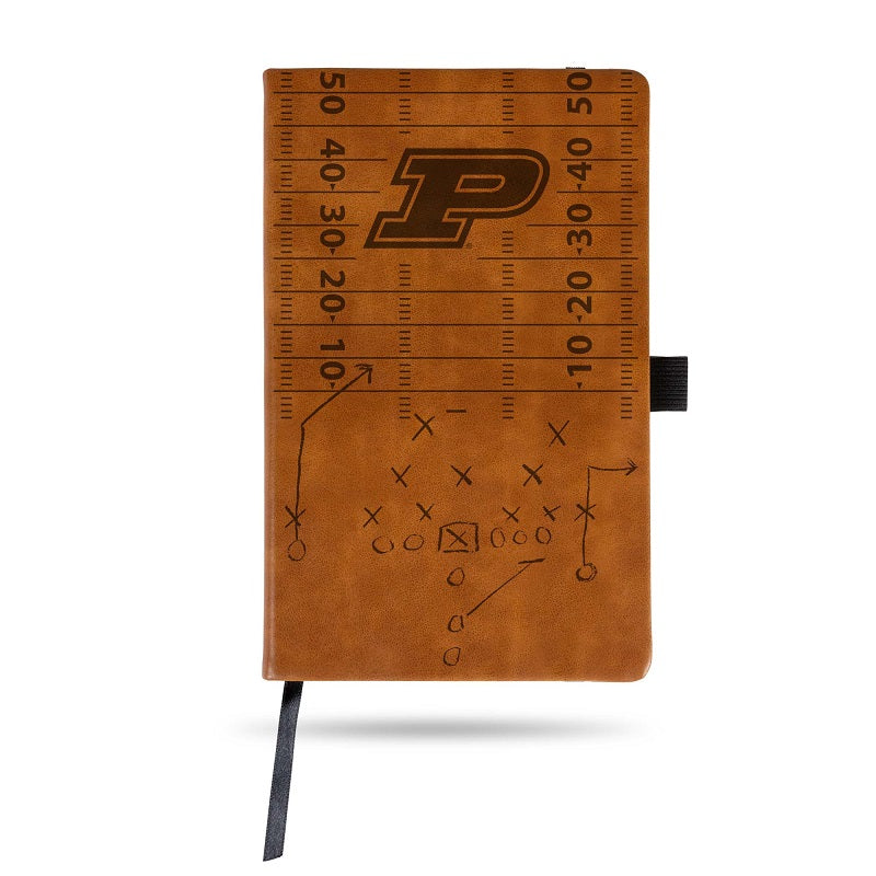 NCAA Purdue Boilermakers Laser Engraved Leather Notebook - Brown