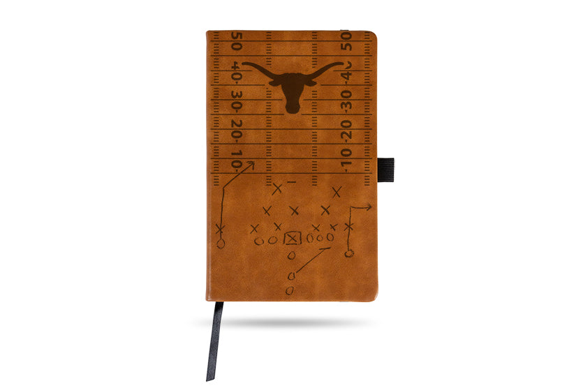 NCAA Texas Longhorns Laser Engraved Leather Notebook - Brown