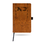 NCAA North Dakota Fighting Hawks Laser Engraved Leather Notebook - Brown