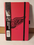 NHL Detroit Red Wings Laser Engraved Leather Notebook - Red