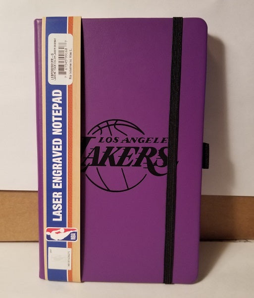 NBA Los Angeles Lakers Laser Engraved Leather Notebook - Purple
