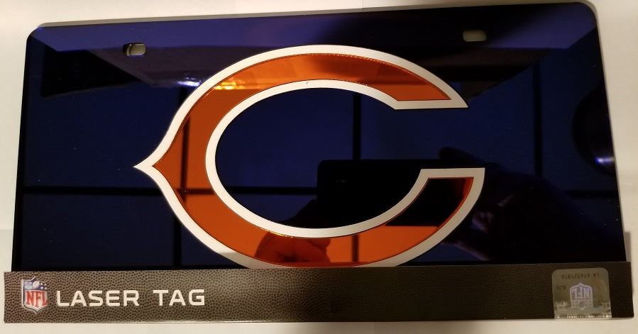 NFL Chicago Bears Laser License Plate Tag - Blue