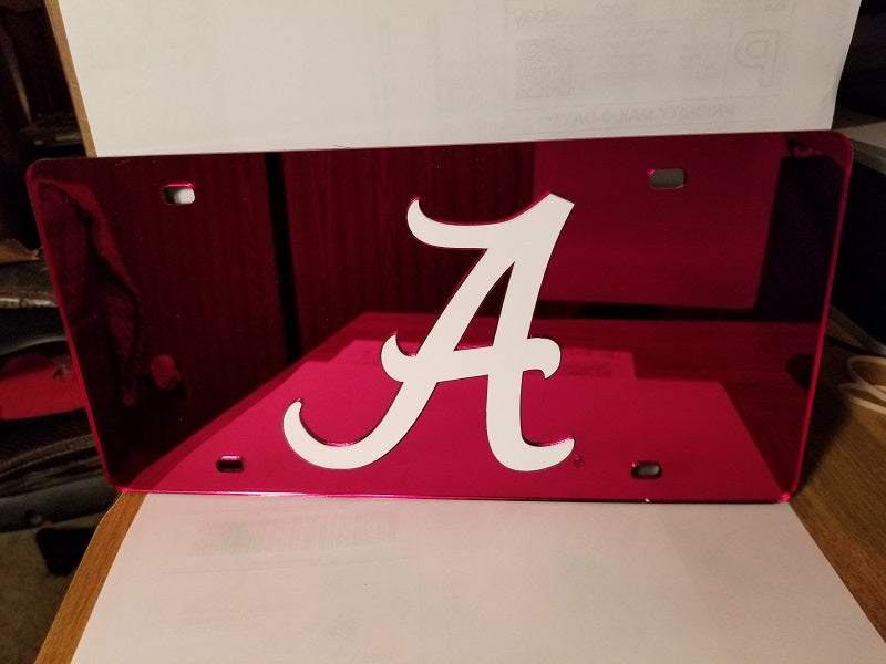NCAA Alabama Crimson Tide Laser License Plate Tag - Red