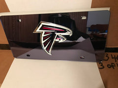 NFL Atlanta Falcons Laser License Plate Tag - Black