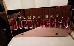 NFL Tampa Bay Buccaneers Wordmark Laser License Plate Tag - Pewter