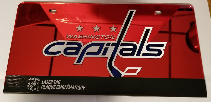 NHL Washington Capitals Laser License Plate Tag - Red