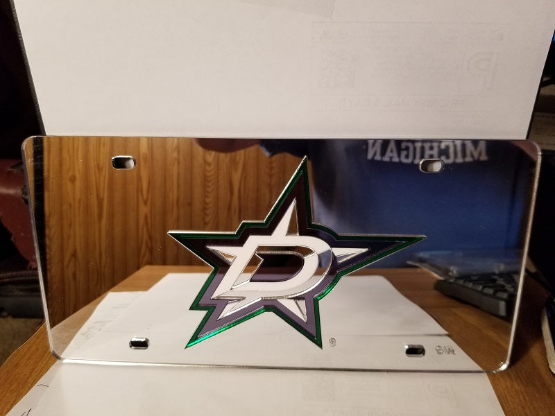 NHL Dallas Stars Laser License Plate Tag - Silver