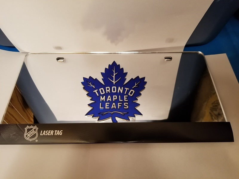 NHL Toronto Maple Leafs Laser License Plate Tag - Silver