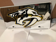 NHL Nashville Predators Laser License Plate Tag - Silver