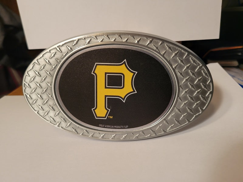 NEW!! MLB Pittsburgh Pirates Metal Diamond Plate Trailer Hitch Cover