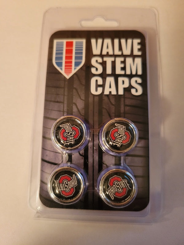 NCAA Ohio State Buckeyes Tire Valve Stem Caps