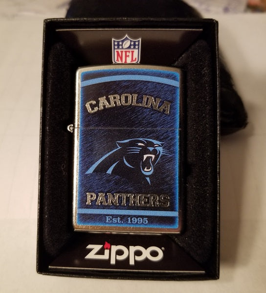 NFL Carolina Panthers Street Chrome Zippo Lighter