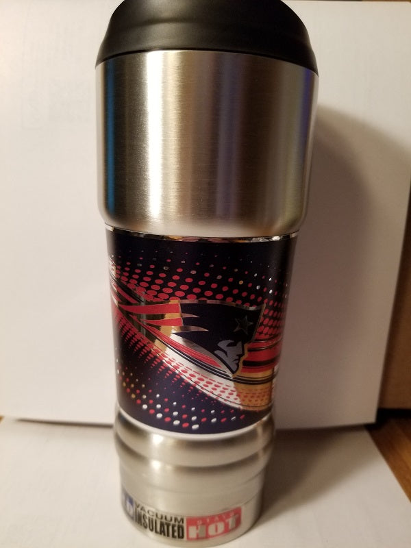 NEW!! NFL New England Patriots Vacuum Insulated Stainless Steel Tumbler