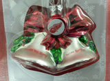NHL Detroit Red Wings Glitter Bell Christmas Ornament