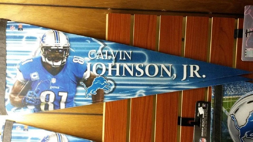 NFL Detroit Lions Calvin Johnson Premium Pennant 12" x 30"