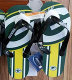 NFL Green Bay Packers Licensed Youth Big Logo Flip Flop (see Size Chart)